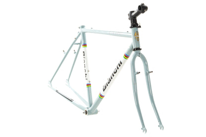 NEW (blemished) Bianchi San Jose 52cm Single Speed Cyclocross Gravel Frameset Canti-Brakes Celeste