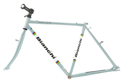 NEW (blemished) Bianchi San Jose 52cm Single Speed Cyclocross Gravel Frameset Canti-Brakes Celeste