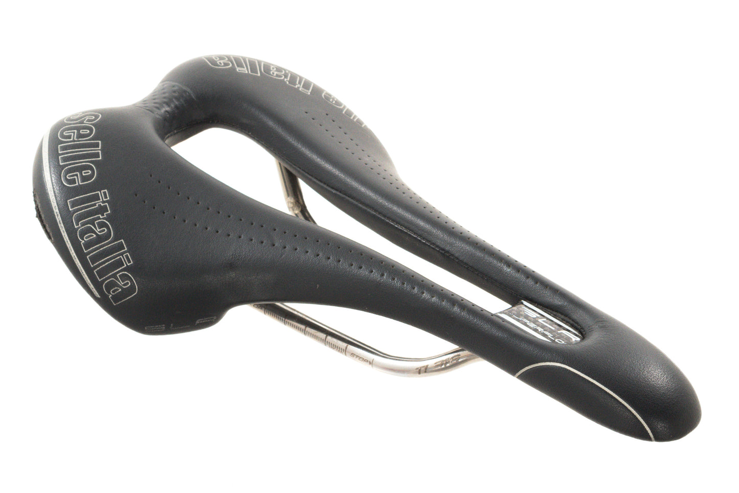 USED Selle Italia SLR Superflow Saddle L3 145mm Carbon Shell Ti 316 Rails