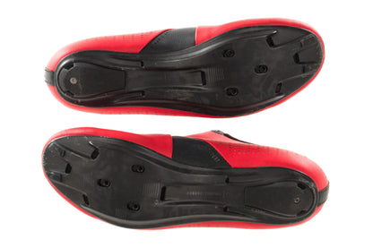 USED Fizik Infinito R1 Men's Carbon Road Bike Shoes Red/Black, Size 42 US 9