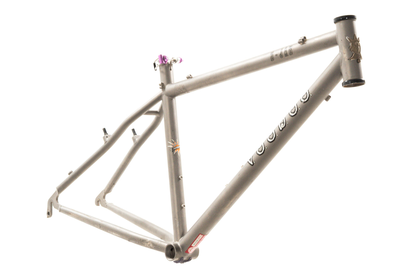 USED 1997 Voodoo Cycles D-JAB 16" Small Titanium 26" Wheel Hardtail Mountain Frame QR Rim Brake