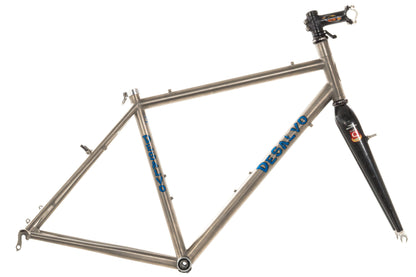 USED Custom DeSalvo 52cm Titamium QR Cyclocross/Gravel Frame w/ Carbon Fork Rim Brake /IS Disc Rear