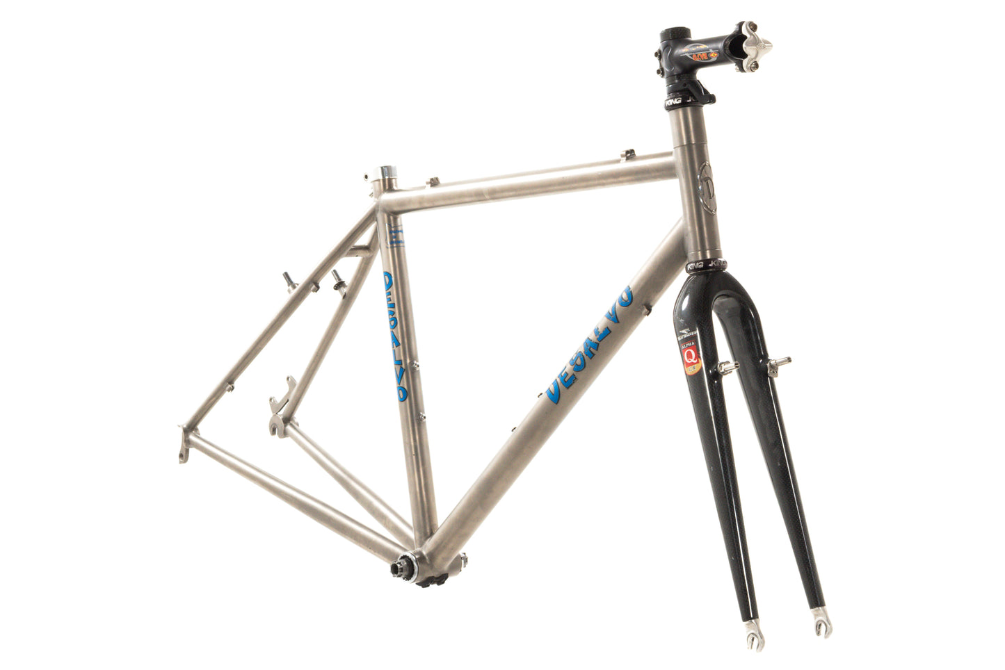 USED Custom DeSalvo 52cm Titamium QR Cyclocross/Gravel Frame w/ Carbon Fork Rim Brake /IS Disc Rear