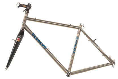 USED Custom DeSalvo 52cm Titamium QR Cyclocross/Gravel Frame w/ Carbon Fork Rim Brake /IS Disc Rear