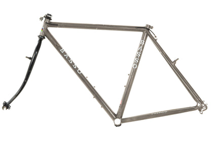 USED Basso 54cm Titanium Cyclocross/Gravel Frame w/ Threaded Steel Fork Rim Brake QR