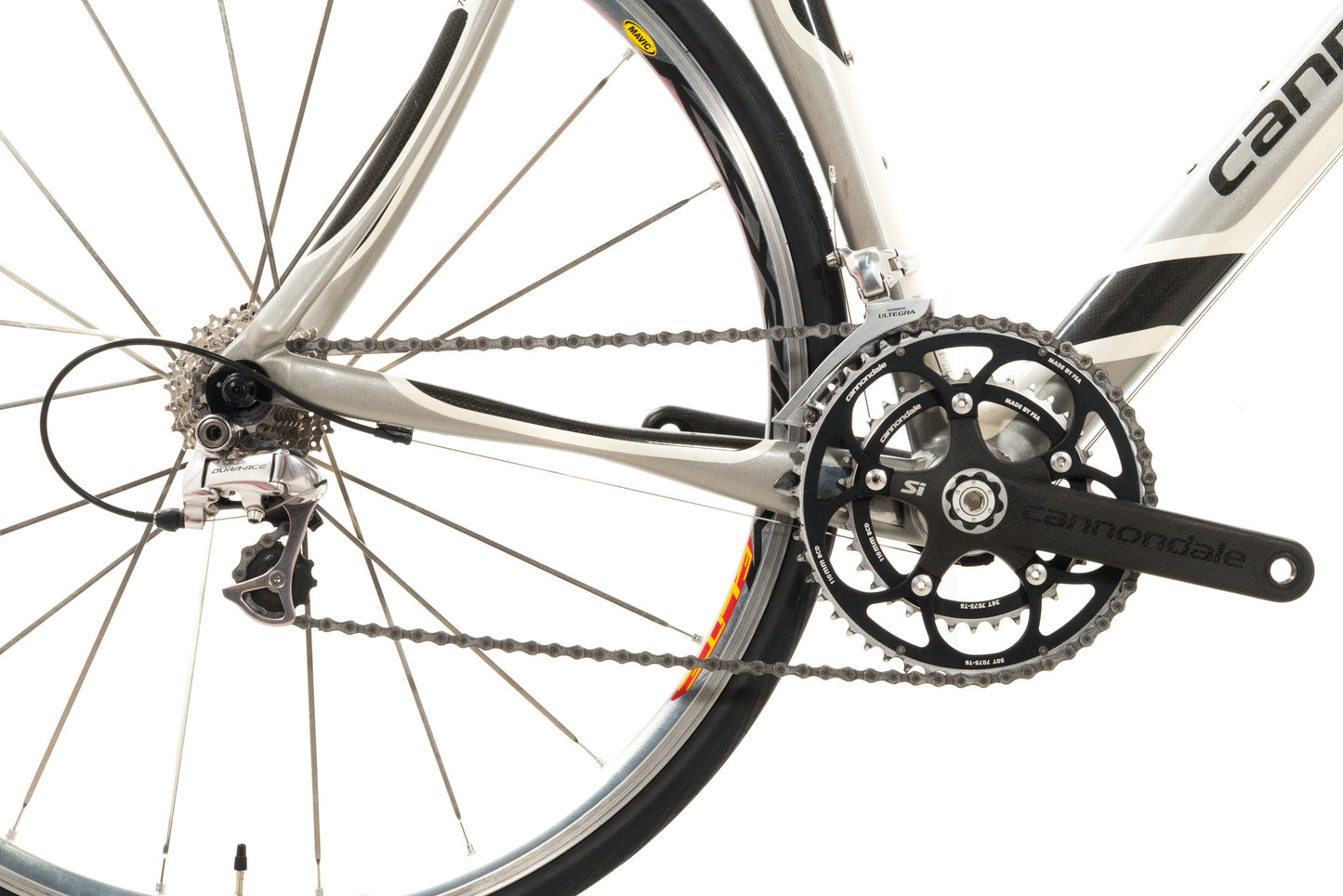USED Early 2000s Cannondale Synapse 60cm Endurance Road Bike Shimano Ultegra/Dura-Ace 2x10 speed White