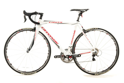 USED Cannondale CAAD9 52cm Aluminum Road Bike Shimano Dura-Ace 2x10 Speed White/Red Made in USA