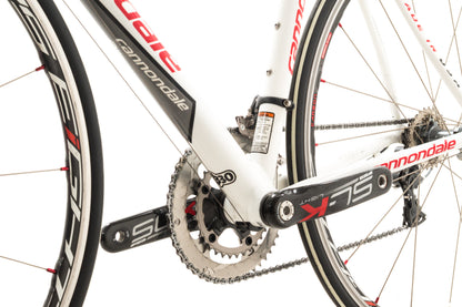 USED Cannondale CAAD9 52cm Aluminum Road Bike Shimano Dura-Ace 2x10 Speed White/Red Made in USA