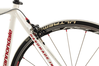 USED Cannondale CAAD9 52cm Aluminum Road Bike Shimano Dura-Ace 2x10 Speed White/Red Made in USA