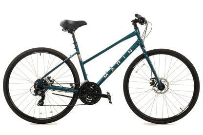 USED Marin Fairfax 1 Large Step Thru Hybrid Bike 3x7 speed Mechanical Disc Brake Blue