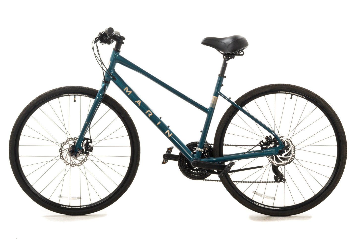USED Marin Fairfax 1 Large Step Thru Hybrid Bike 3x7 speed Mechanical Disc Brake Blue
