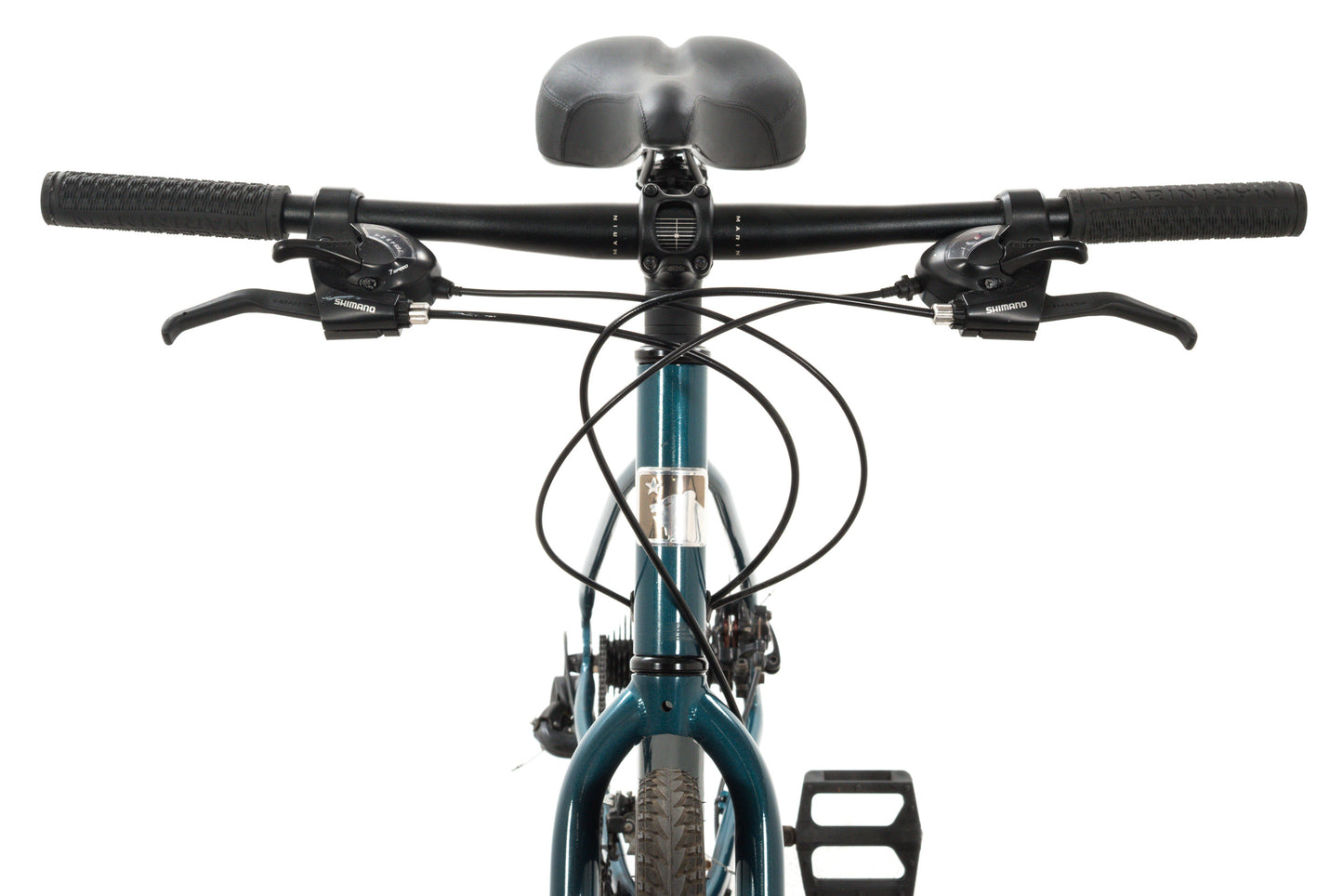 USED Marin Fairfax 1 Large Step Thru Hybrid Bike 3x7 speed Mechanical Disc Brake Blue