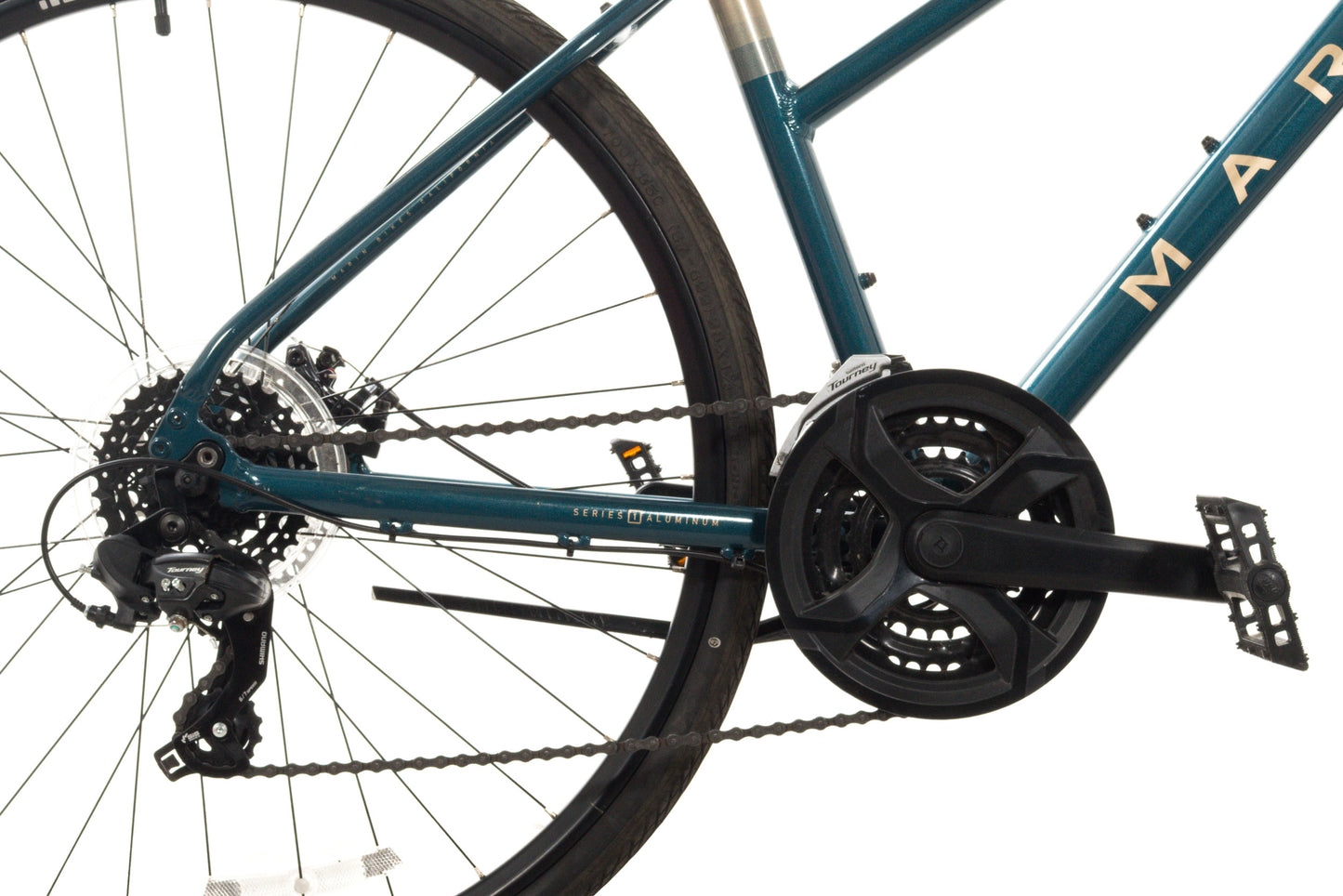 USED Marin Fairfax 1 Large Step Thru Hybrid Bike 3x7 speed Mechanical Disc Brake Blue