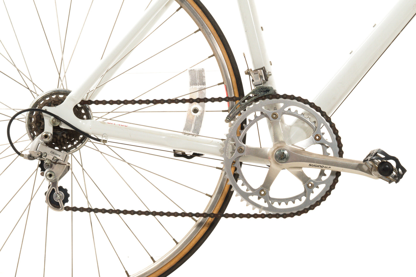 USED Vintage Canondale SR400 48cm Aluminum Road Bike Suntour 2x6 speed White - AS IS