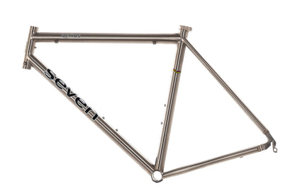 USED Seven Aerios Custome Med/Large Titanium Road Frame Rim Brake QR Made in USA