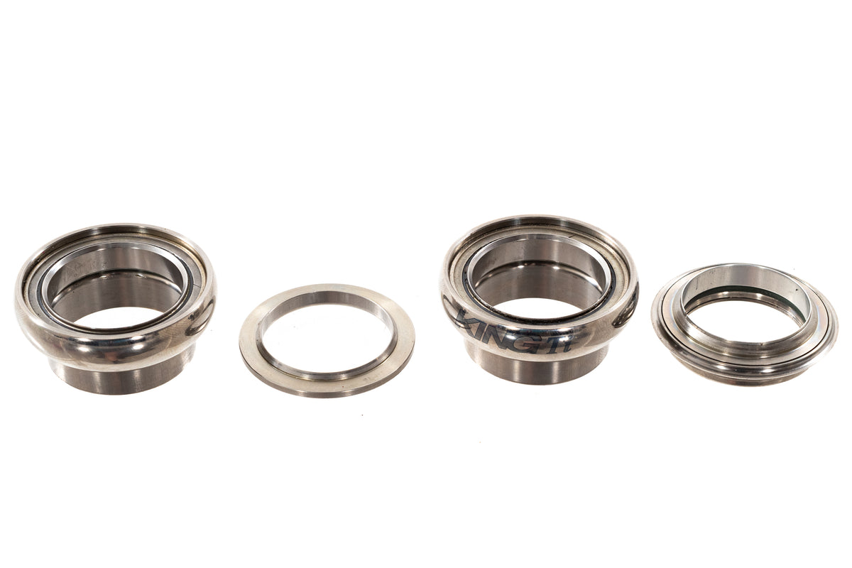 USED Chris King Ti 1-1/8" Polished Titanium Threadless Headset (no top cap)