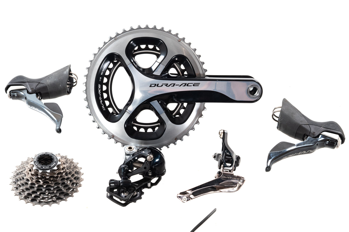 USED Shimano Dura-Ace 9000 Mechanical Road Groupset 2x11 speed ST, FD, RD, CS FC 170mm 50/34T Crankset