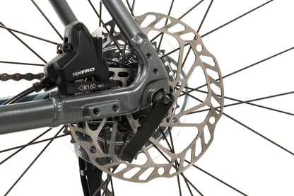 NEW *demo* Giant Escape Disc 2 XL Aluminum Hybrid Bike 2x8 speed Hydraulic Dark Silver