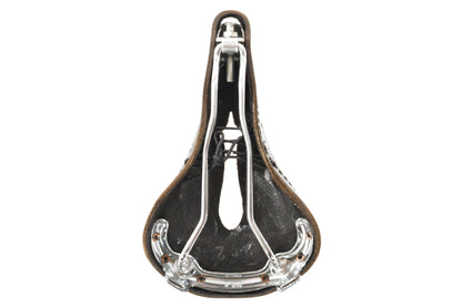 USED Brooks England B17 Carved Leather Saddle Black Steel Rails