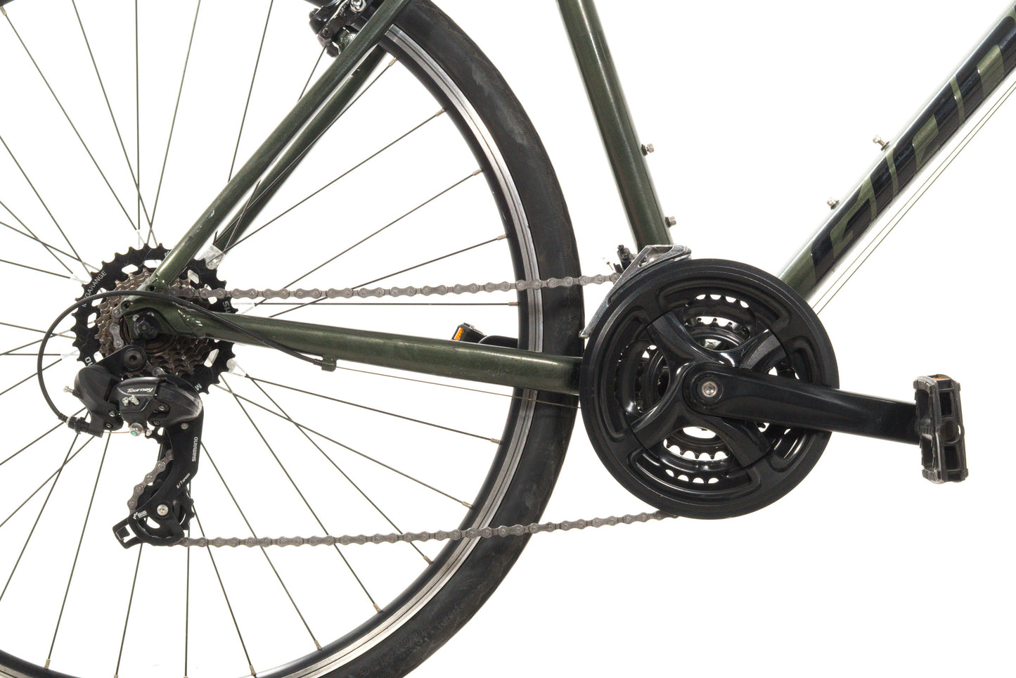USED 2022 Giant Escape Large Aluminum Hybrid Bike Shimano 3x7 Green