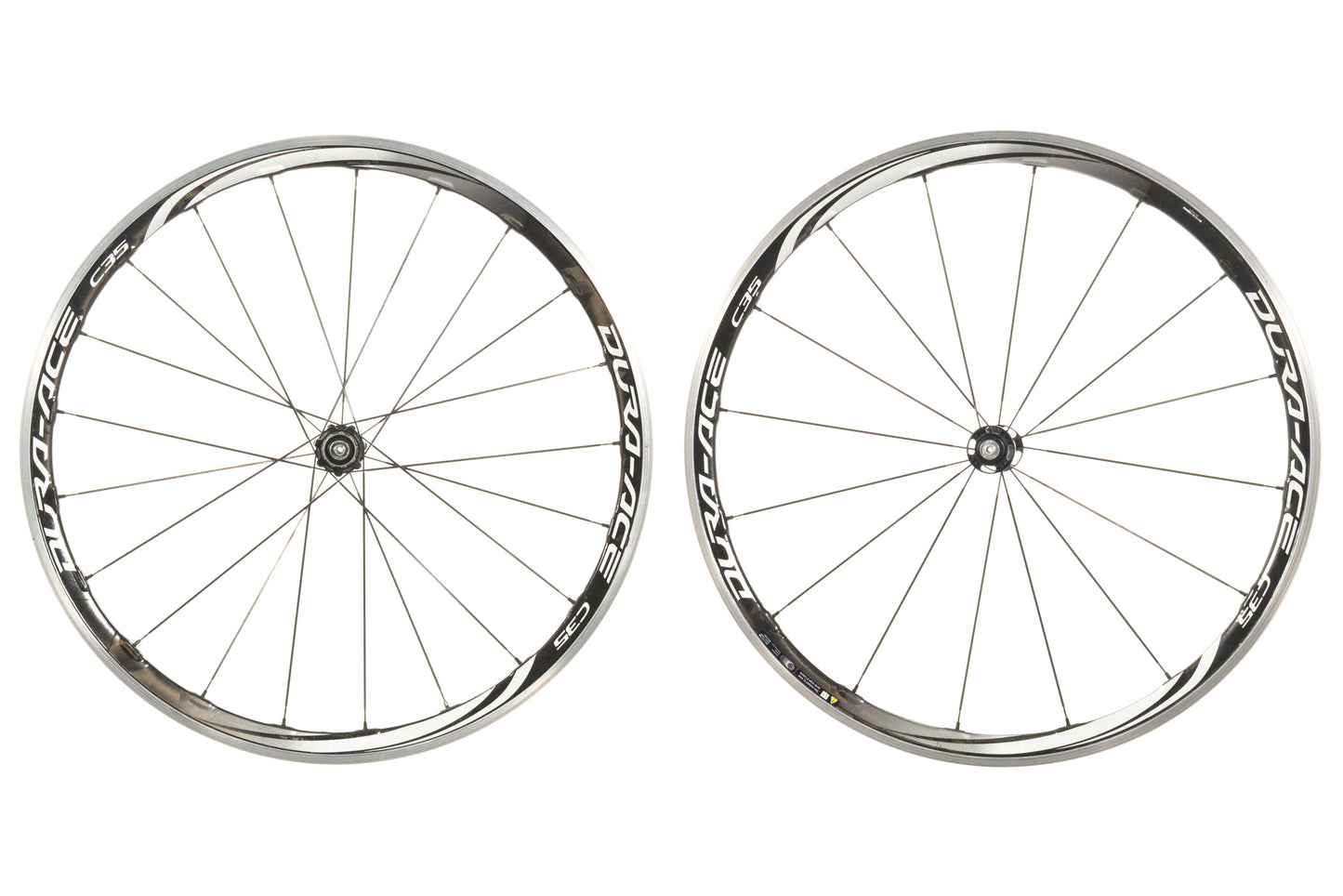 USED Shimano Dura-Ace WH-9000-C35 Carbon Clincher Wheelset 700c Rim Brake Black