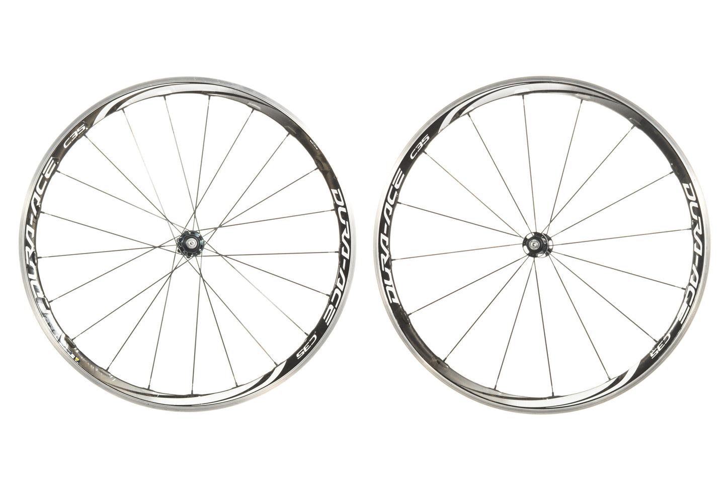 USED Shimano Dura-Ace WH-9000-C35 Carbon Clincher Wheelset 700c Rim Brake Black