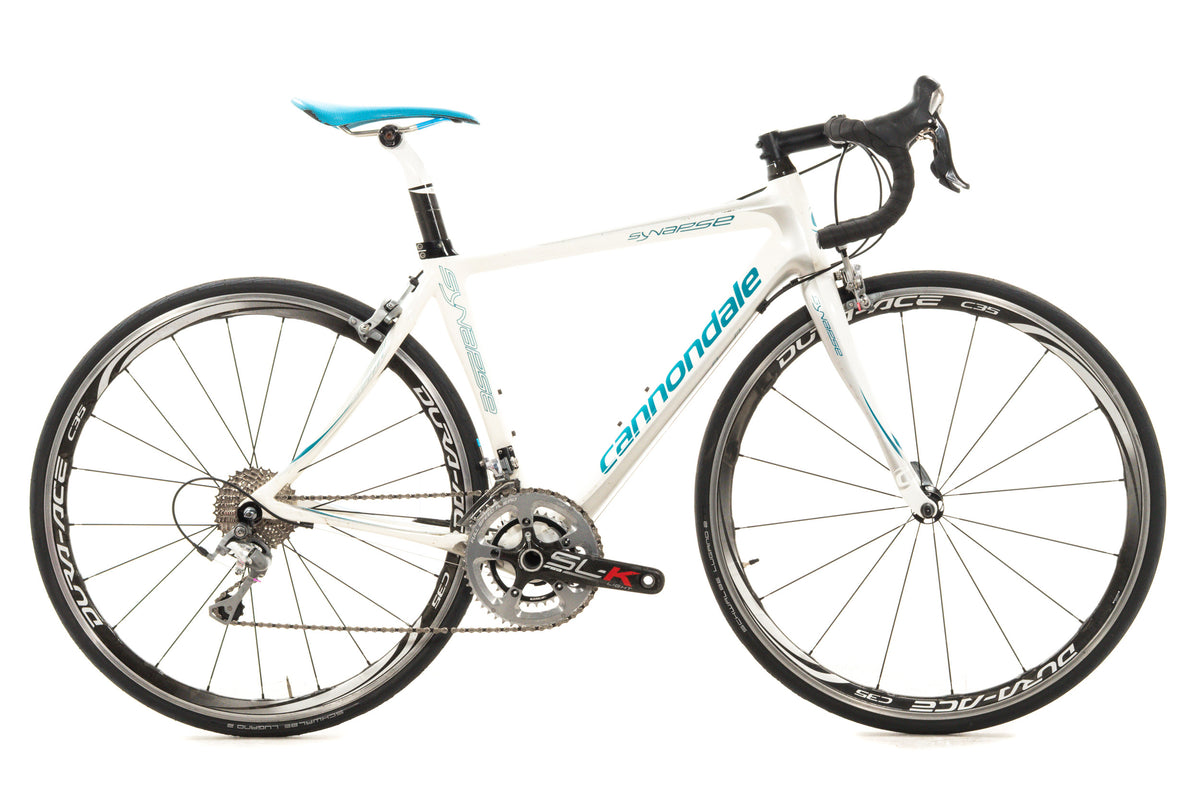 USED Cannondale Synapse 51cm Carbon Road Bike Shimano Ultegra 2x10 Speed White
