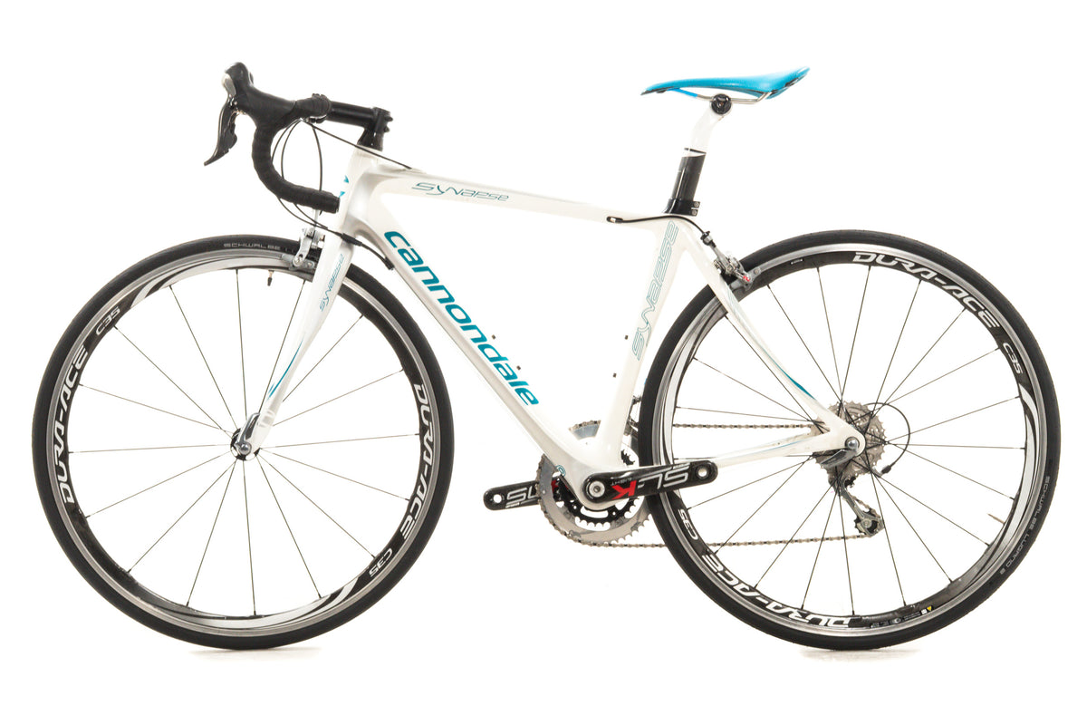 USED Cannondale Synapse 51cm Carbon Road Bike Shimano Ultegra 2x10 Speed White