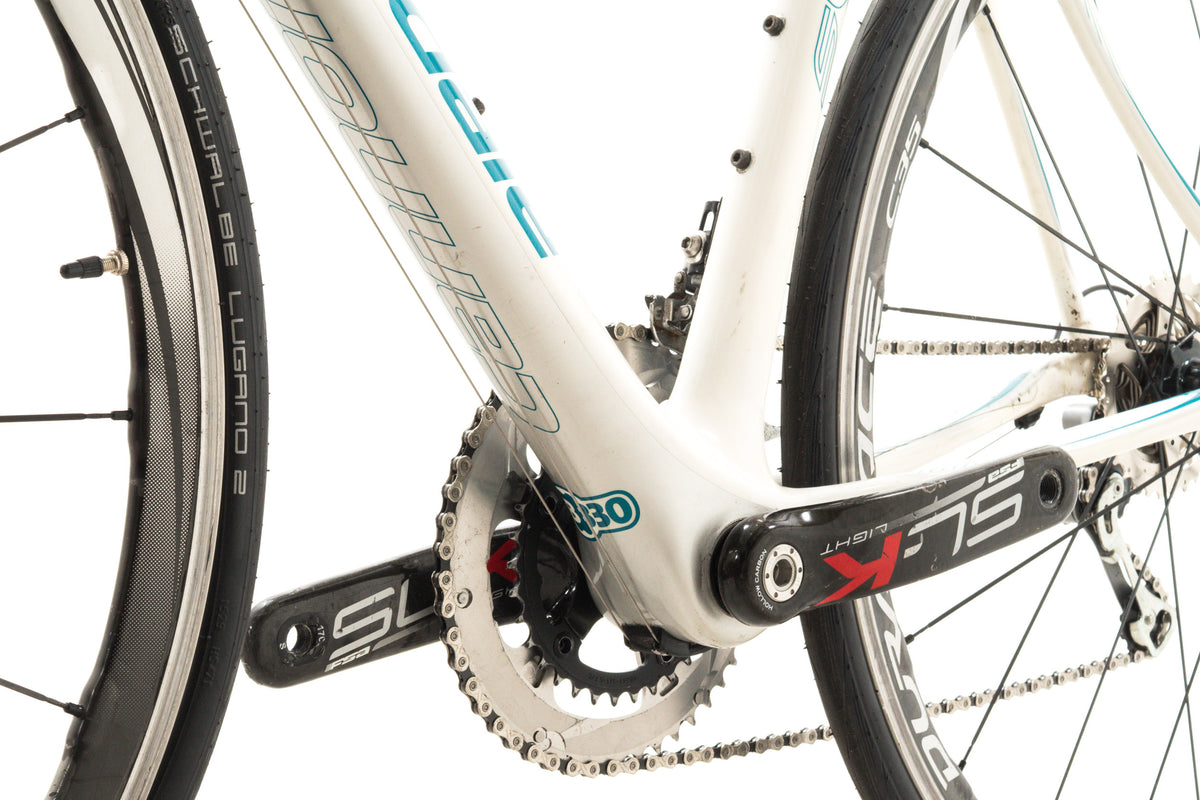 USED Cannondale Synapse 51cm Carbon Road Bike Shimano Ultegra 2x10 Speed White