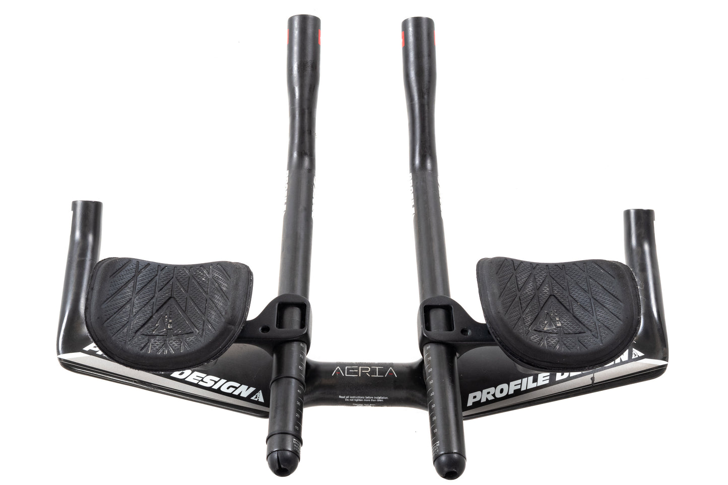 USED Profile Design Aeria Carbon Base Bar w/ Aero Extensions 31.8x420mm Time Trial/TT Triathlon Handlebar
