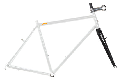 USED Seven Cycles Steel Cyclocross Frame 56cm Carbon Fork Canti-Studded White