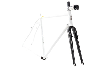 USED Seven Cycles Steel Cyclocross Frame 56cm Carbon Fork Canti-Studded White