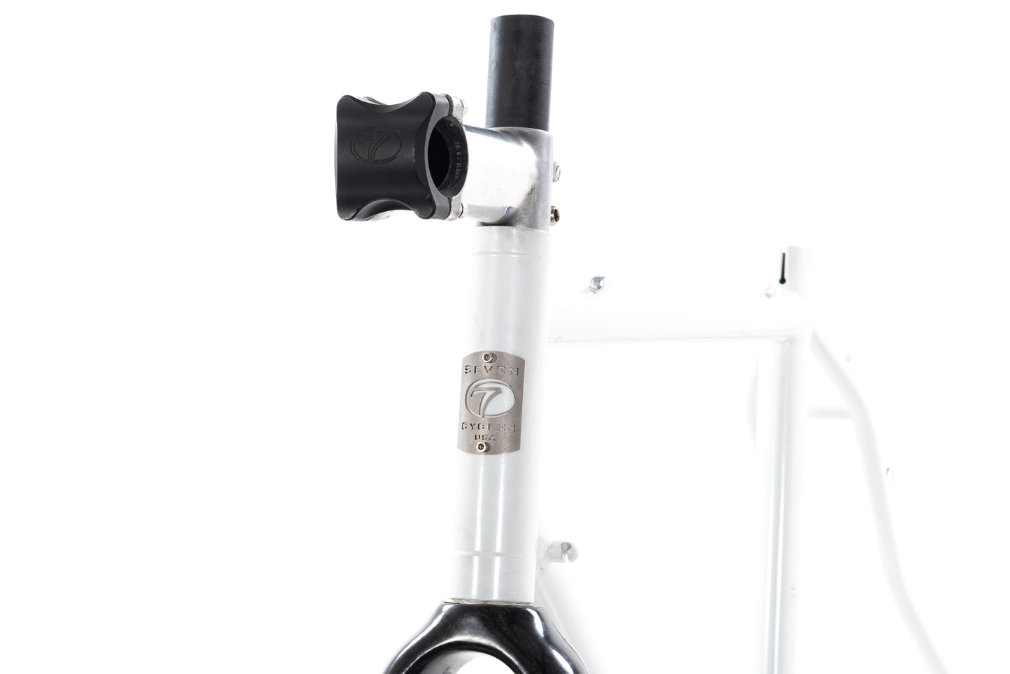 USED Seven Cycles Steel Cyclocross Frame 56cm Carbon Fork Canti-Studded White