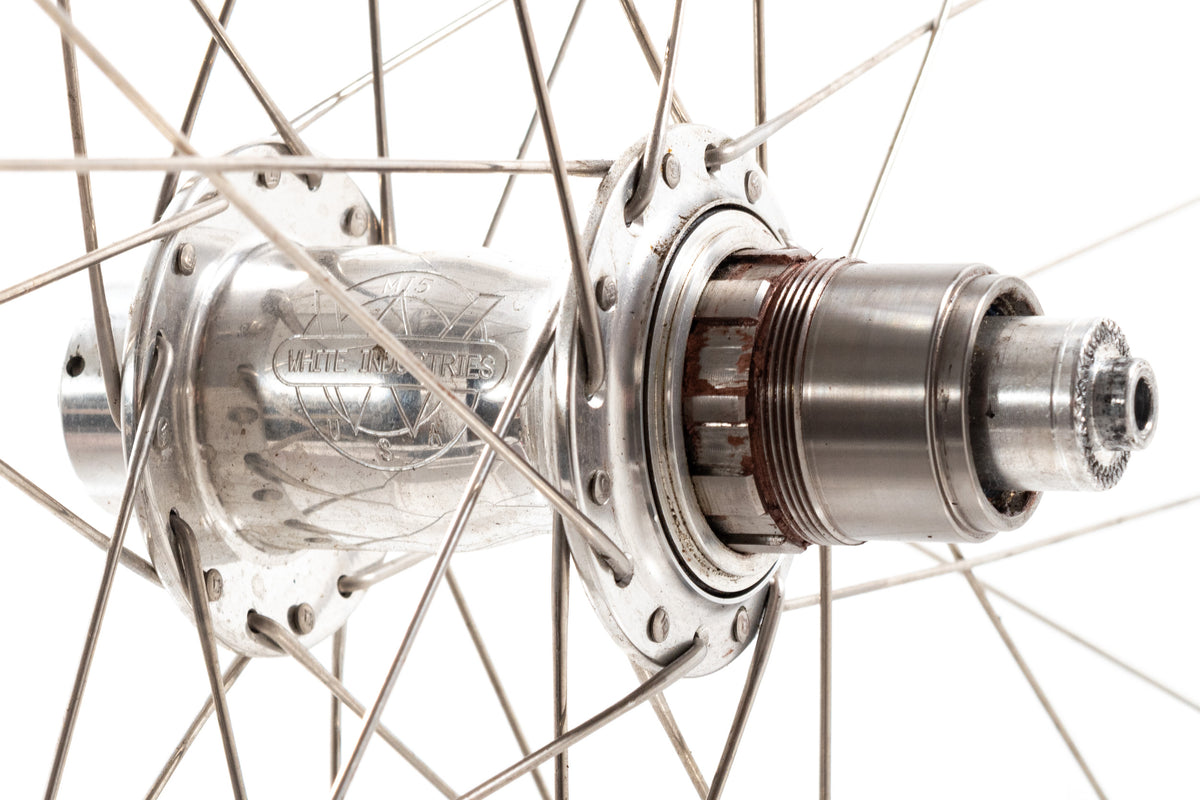 USED Velocity Quill Rims / White Industries MI5 Hubs 700C Rim Brake Road Wheelset 32H Silver XDR