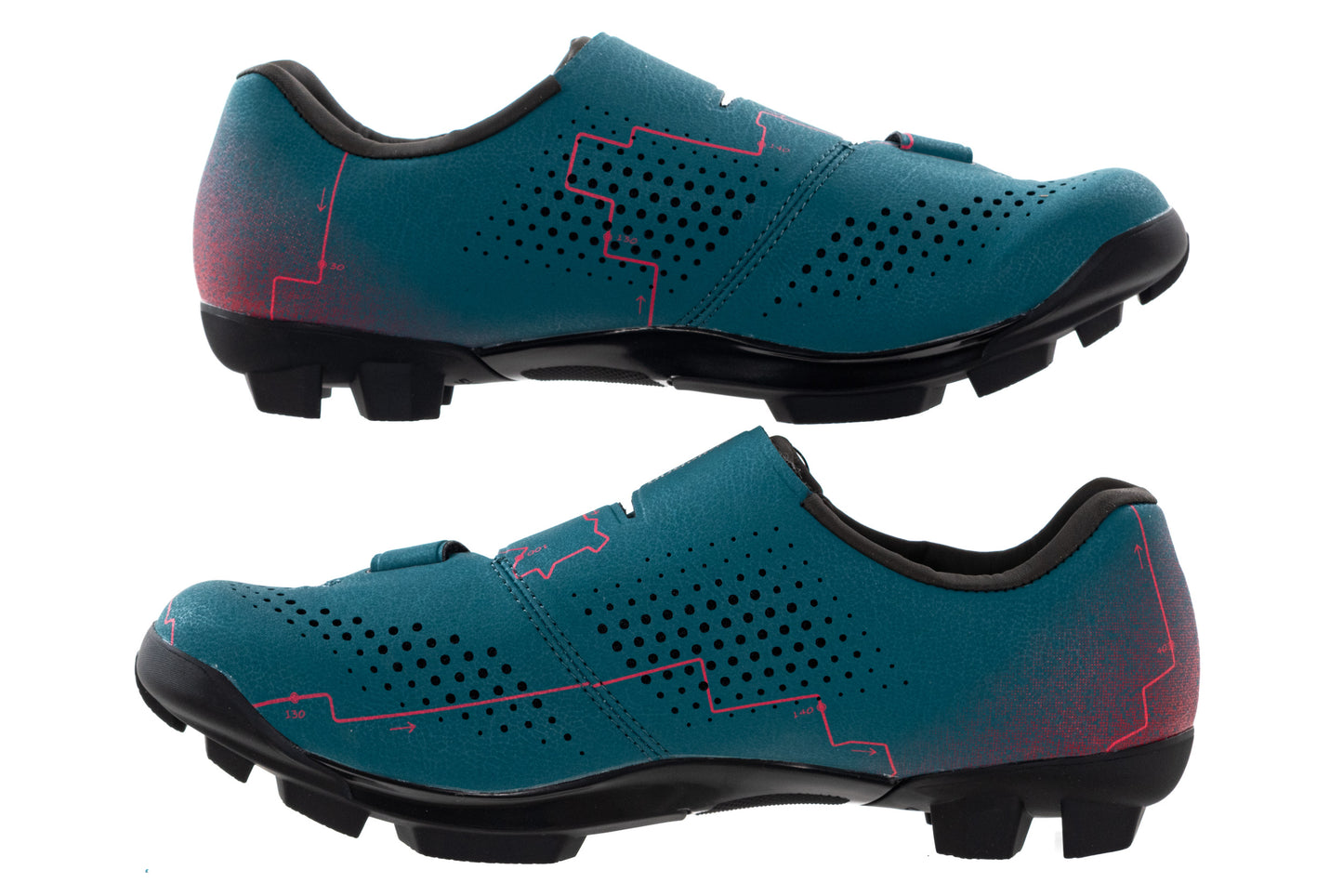 USED (open box) Shimano SH-RX6W Women's Gravel Cycling Shoe 40 EU/8 US Sunrise Blue/Pink