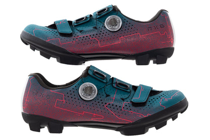 USED (open box) Shimano SH-RX6W Women's Gravel Cycling Shoe 40 EU/8 US Sunrise Blue/Pink