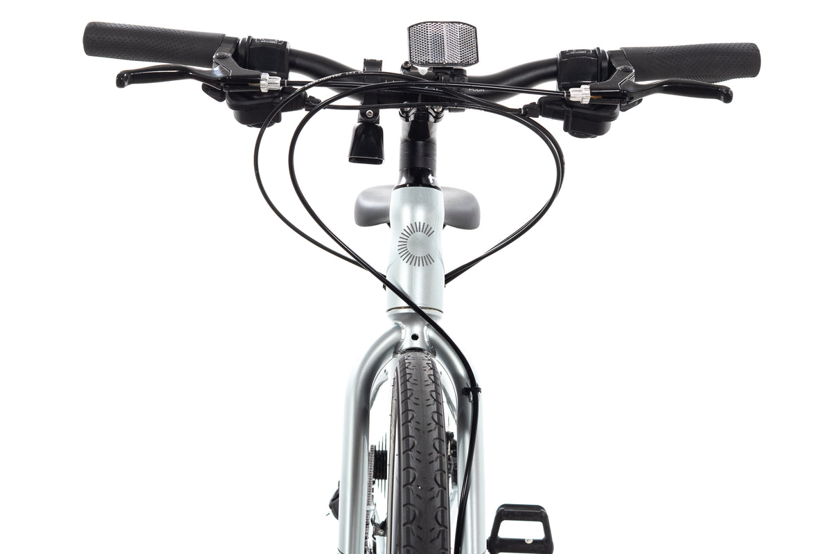 USED 2024 Cannondale Quick Disc 5 Step Thru XS Fitness Hybrid Bike Silver 2x8 Speed