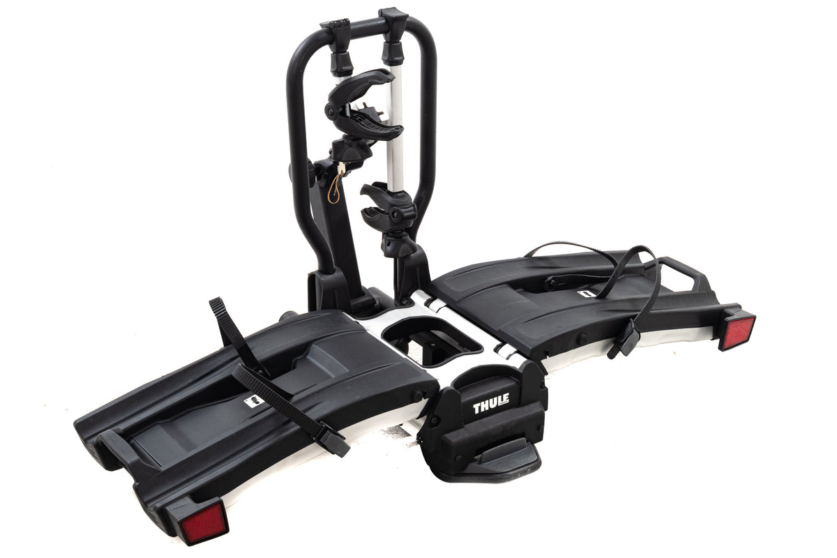 USED Thule EasyFold XT 2 bike Hitch Rack 1.25/2" w/ Ramp Silver