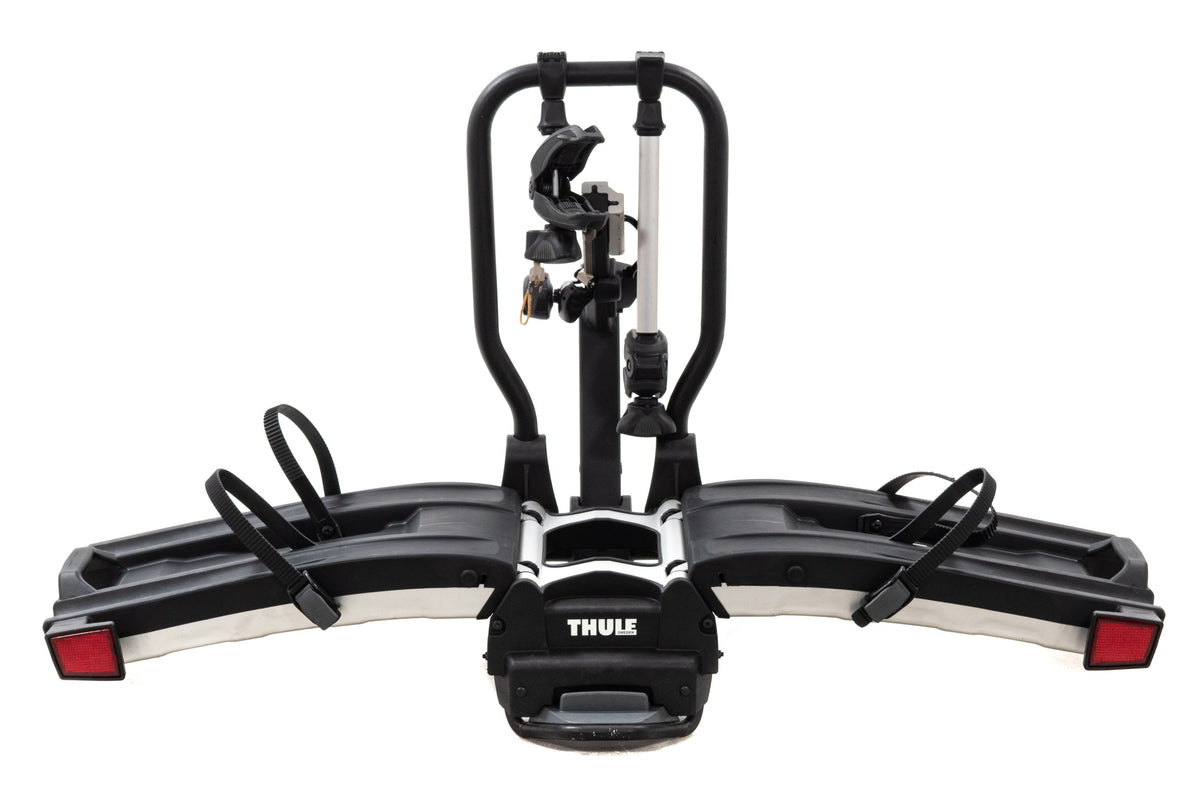 USED Thule EasyFold XT 2 bike Hitch Rack 1.25/2" w/ Ramp Silver