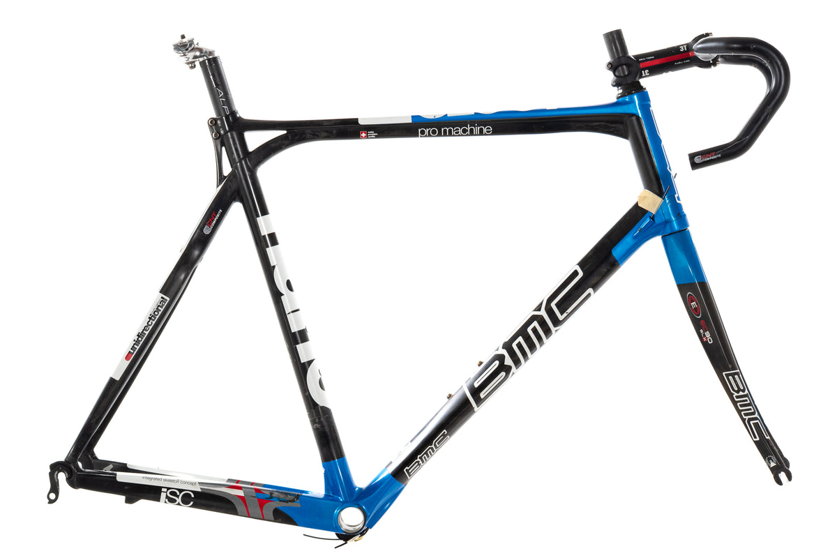 USED 2007 BMC Pro Machine SLC 01 59cm Carbon Road Bike Frame Easton EC90 SLX CNT Blue Rim Brake QR