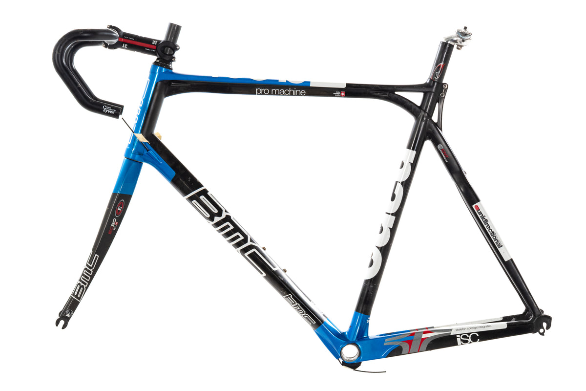 USED 2007 BMC Pro Machine SLC 01 59cm Carbon Road Bike Frame Easton EC90 SLX CNT Blue Rim Brake QR