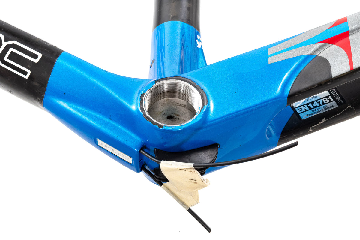 USED 2007 BMC Pro Machine SLC 01 59cm Carbon Road Bike Frame Easton EC90 SLX CNT Blue Rim Brake QR