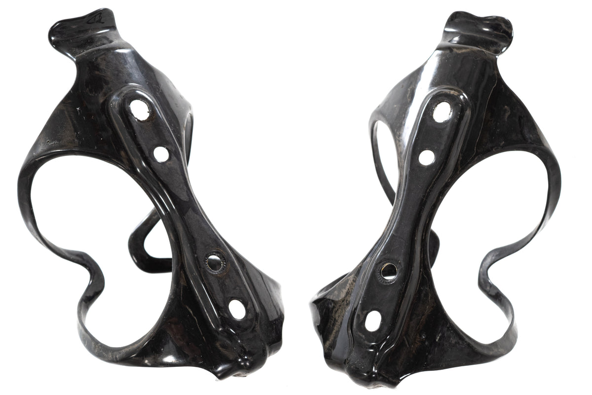 USED Arundel Mandible Carbon Bottle Cages (Pair) UD Weave Glossy Black