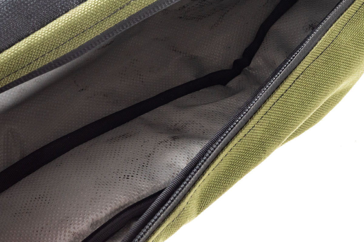 USED Outer Shell Small Half Frame Bag 1.9L w/ Two Stem Caddies Olive Bike Bags