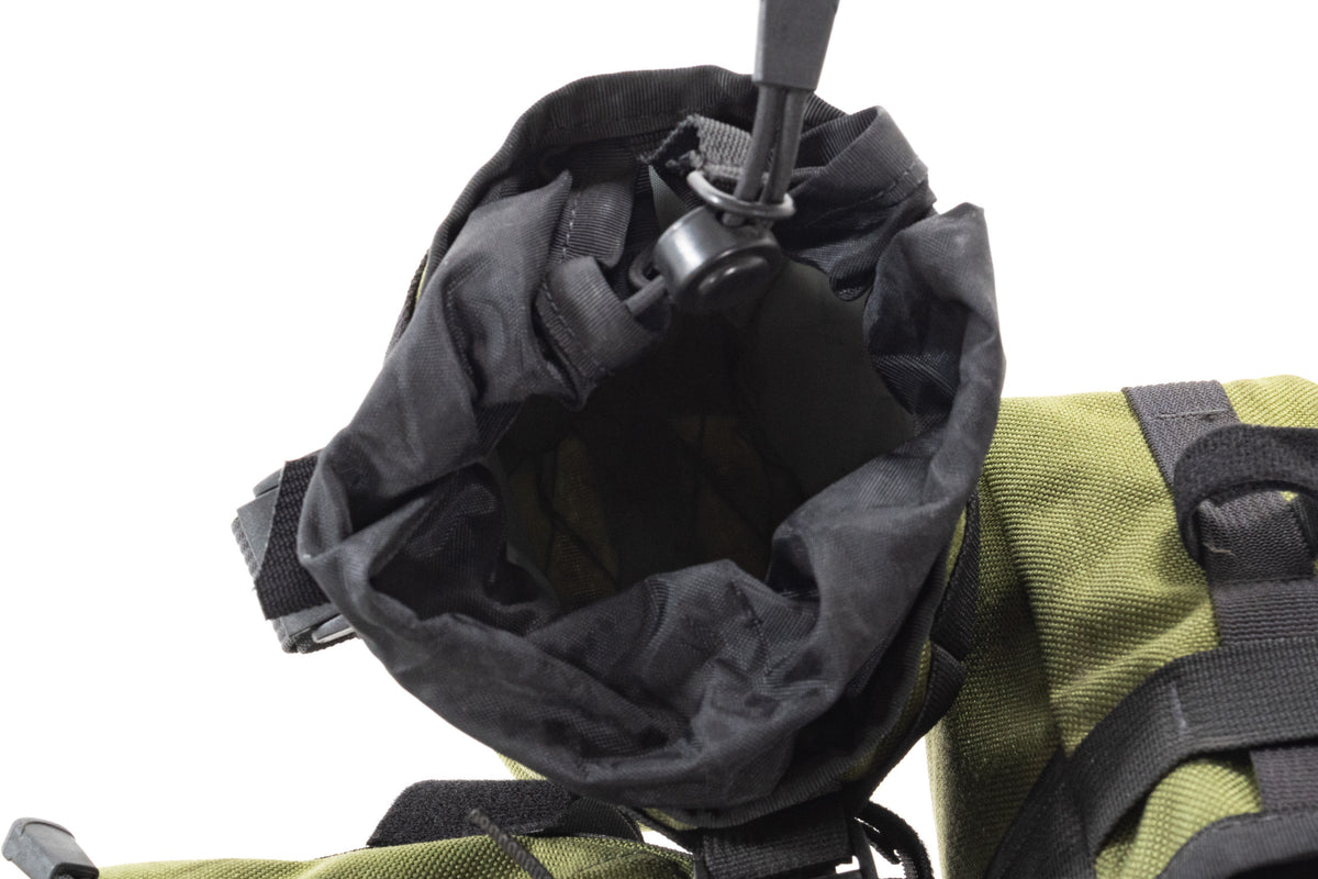 USED Outer Shell Small Half Frame Bag 1.9L w/ Two Stem Caddies Olive Bike Bags