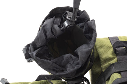 USED Outer Shell Small Half Frame Bag 1.9L w/ Two Stem Caddies Olive Bike Bags