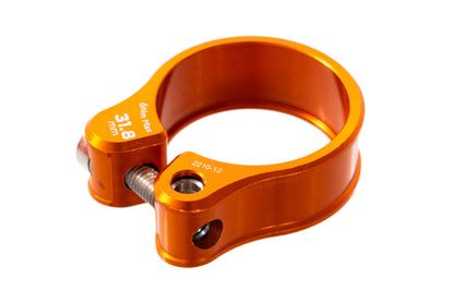 USED Wolf Tooth Orange 1-1/8" Straight External Cup Headset EC34 w/ Spacer and Seatpost Clamp and 31.8mm Seatpost Clamp