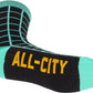 NEW All-City Club Tropic Socks - 6", Black, Goldenrod, Teal, Small/Medium