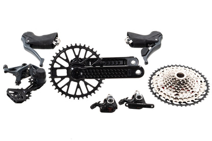 USED MicroShift Sword 1x10 speed Drop Bar Groupset w/ 175mm 40T Crank 11-46T Cassette TRP Spyre Flat Mount Brakes Gravel