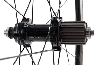 USED Shimano Dura-Ace C24 WH-9000 700C Rear Road Wheel Carbon/Alloy HG 11 speed Rim Brake QR